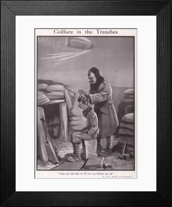 Framed Print : Coiffure in the Trenches Framed Print : Coiffure in the Trenches