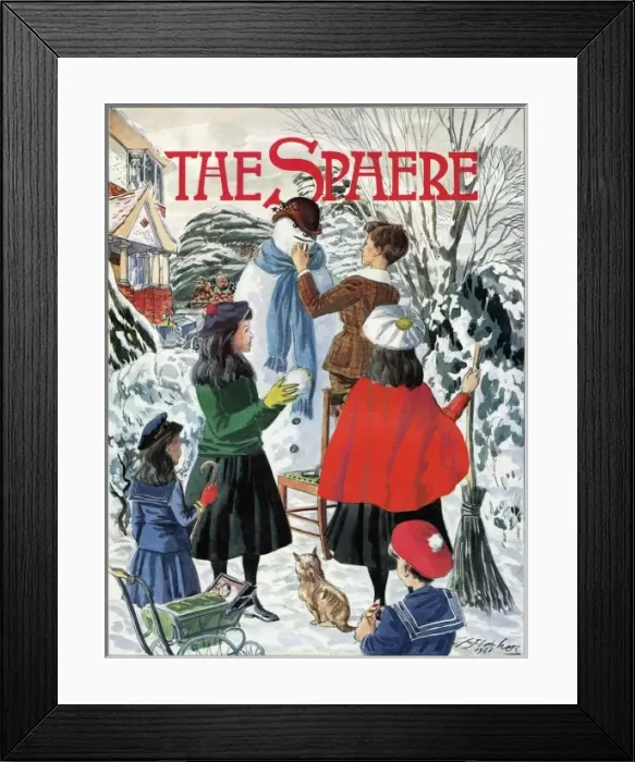 Framed Print : The Sphere Christmas Number - a scene from 1912 Framed Print : The Sphere Christmas Number - a scene from 1912