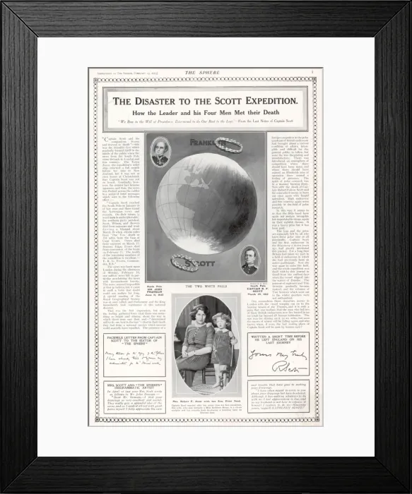 Framed Print : The Disaster of the Scott Expedition Framed Print : The Disaster of the Scott Expedition