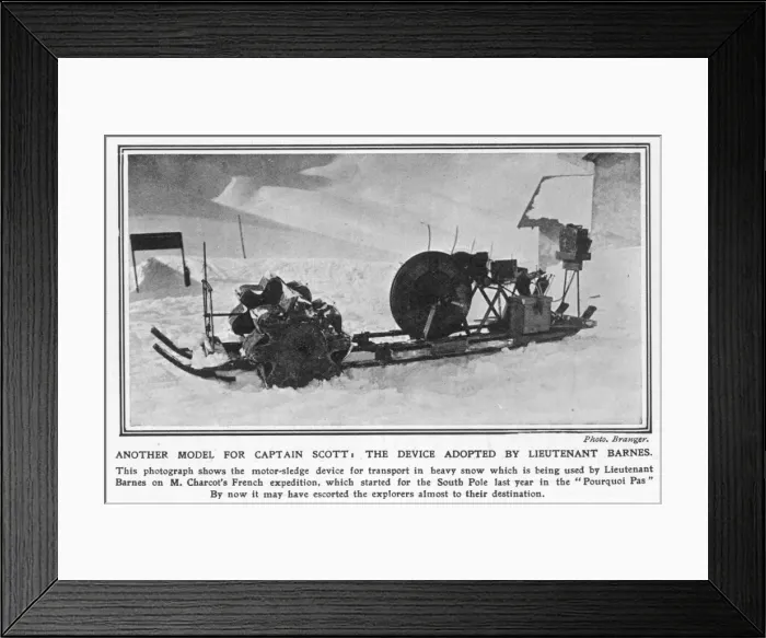 Framed Print : A motor sledge for the South Pole Framed Print : A motor sledge for the South Pole