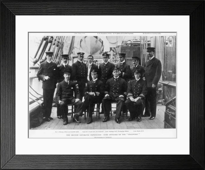 Framed Print : The British Antarctic Expedition: some officers of the Disco Framed Print : The British Antarctic Expedition: some officers of the Disco