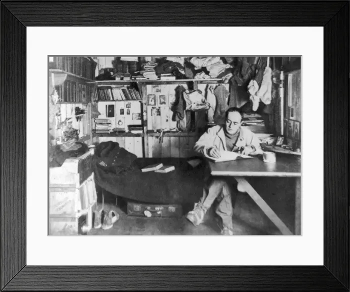 Framed Print : Captain Scott in his workshop on board Terra Nova Framed Print : Captain Scott in his workshop on board Terra Nova