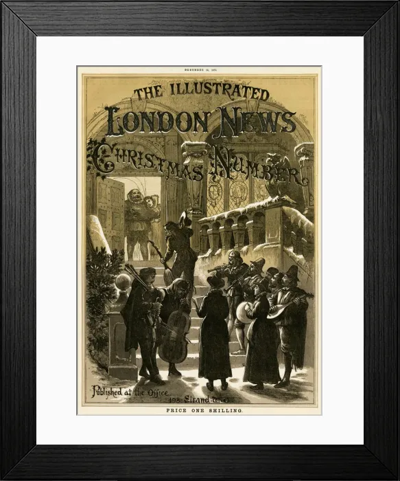 Framed Print : Christmas supplement front cover for 1875