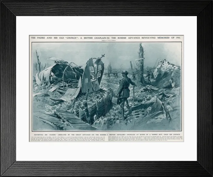 Framed Print : The Padre and his old church