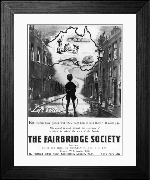 Framed Print : The Fairbridge Society Framed Print : The Fairbridge Society
