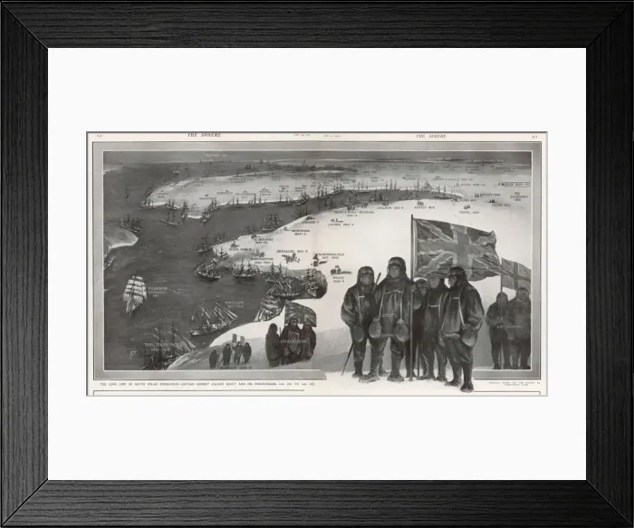 Framed Print : Scott of the Antarctic and his predecessors