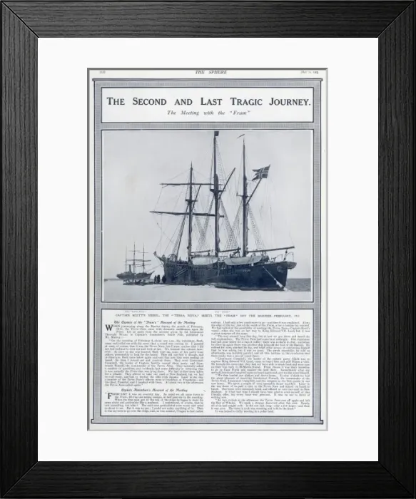 Framed Print : The Terra Nova meets the Fram Framed Print : The Terra Nova meets the Fram