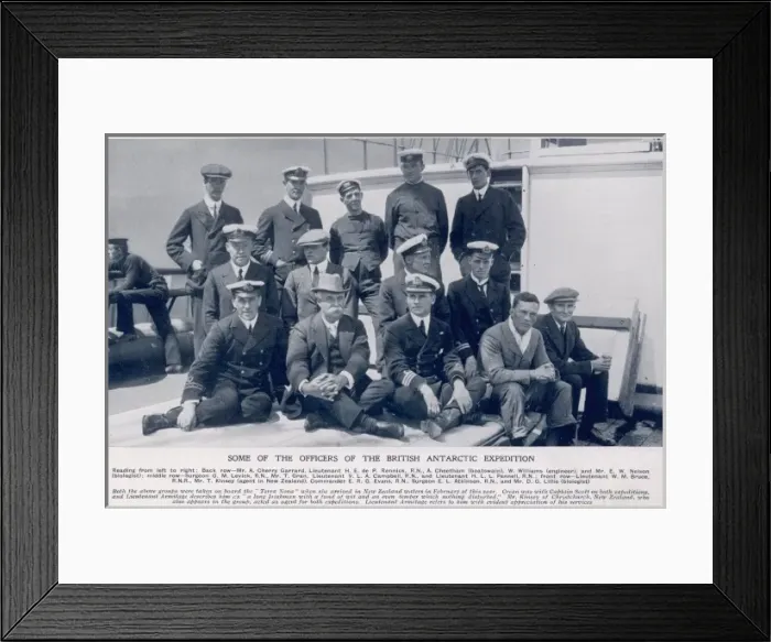 Framed Print : Some of the Officers of the British Antarctic expedition Framed Print : Some of the Officers of the British Antarctic expedition