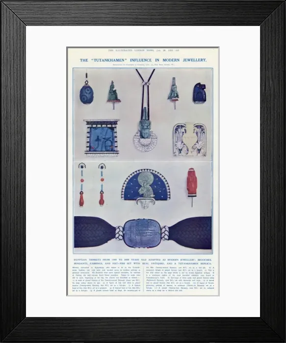 Framed Print : Tutankhamen influenced jewellery, 1920s