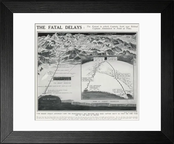 Framed Print : How Bad Weather held back Captain Scott Framed Print : How Bad Weather held back Captain Scott