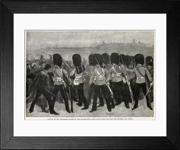 Framed Print : On 13th November 1887 a demonstration organised by the Social Democratic Federation and the Irish National League in Trafalgar Square in London turned into a riot after police and troops tried to break it up Framed Print : On 13th November 1887 a demonstration organised by the Social Democratic Federation and the Irish National League in Trafalgar Square in London turned into a riot after police and troops tried to break it up