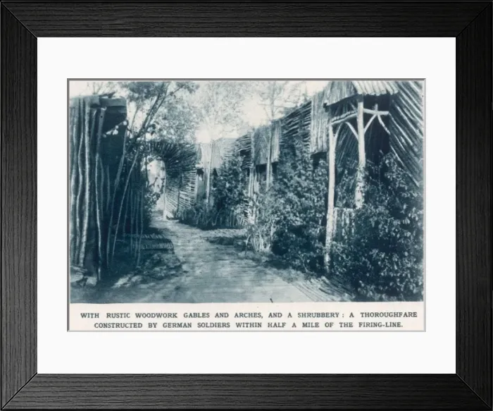 Framed Print : Rustic woodwork in a German trench Framed Print : Rustic woodwork in a German trench