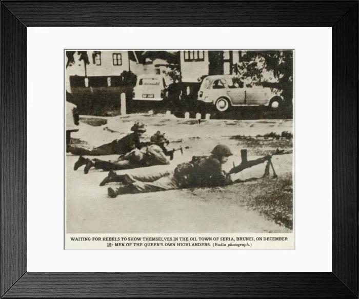 Framed Print : The British attack on rebels in the Sultanate of Brunei Framed Print : The British attack on rebels in the Sultanate of Brunei
