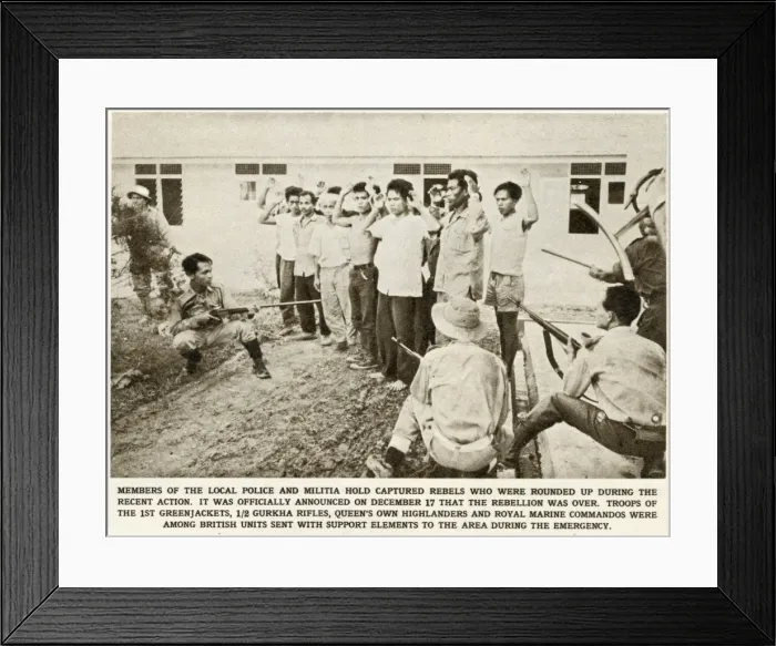 Framed Print : Local police and milita in Brunei Framed Print : Local police and milita in Brunei