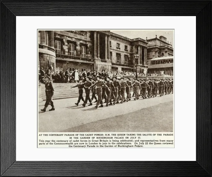 Framed Print : Centenary parade of the Cadet Forces in Great Britain