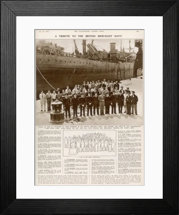Framed Print : WW2 British Merchant Navy vessel Framed Print : WW2 British Merchant Navy vessel