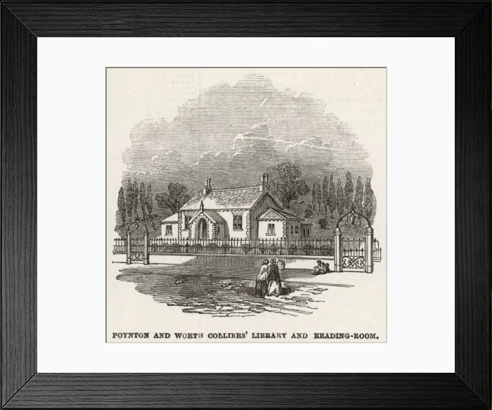 Framed Print : Poynton and Worth colliers library and reading room Framed Print : Poynton and Worth colliers library and reading room