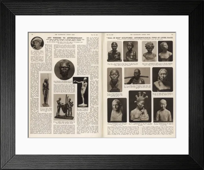 Framed Print : Hall of Man sculptures by Malvina Hoffman