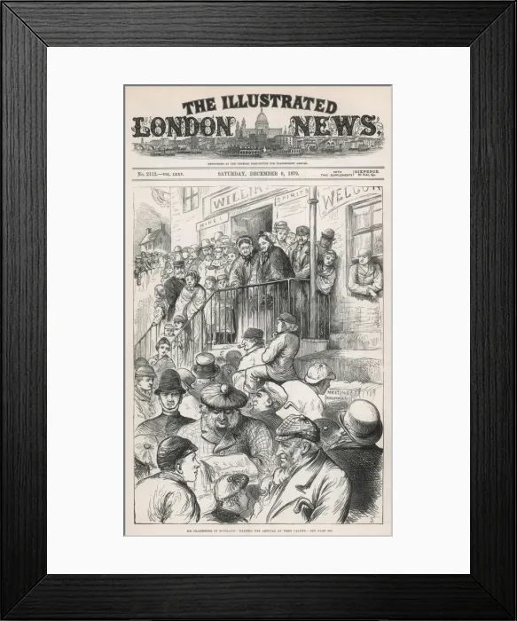 Framed Print : Gladstone and the Midlothian Campaign - Waiting his Arrival Framed Print : Gladstone and the Midlothian Campaign - Waiting his Arrival