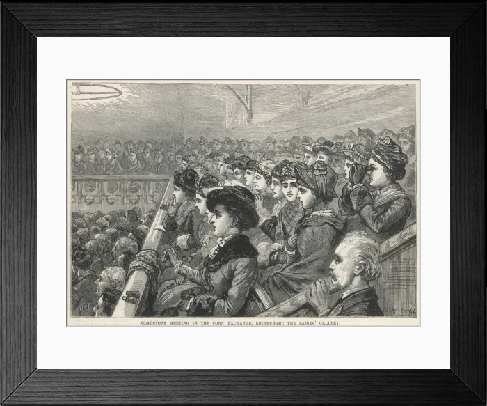 Framed Print : Gladstone and the Midlothian Campaign - Meeting in Corn Exch Framed Print : Gladstone and the Midlothian Campaign - Meeting in Corn Exch