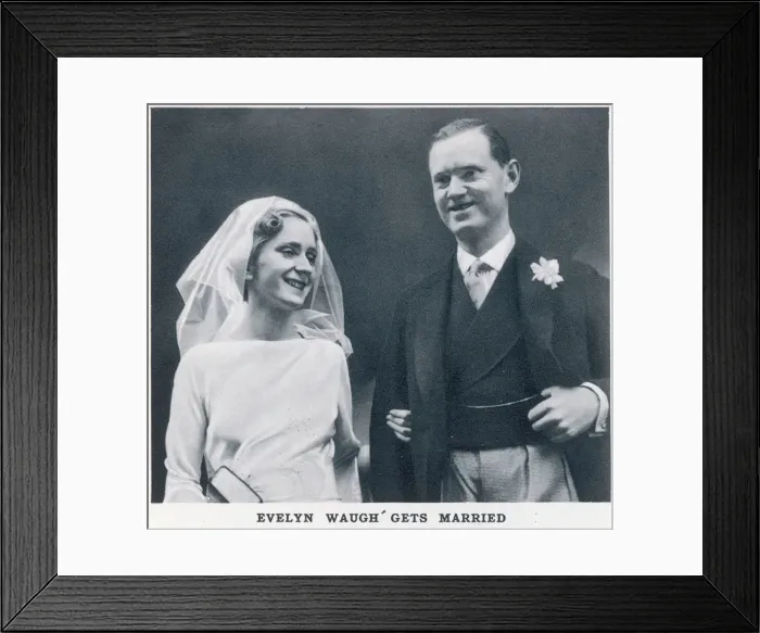 Framed Print : Evelyn Waugh gets married