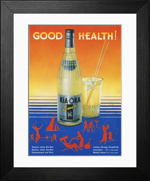 Framed Print : Kia Ora advertisement