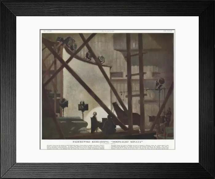 Framed Print : Paderewski rehearsing Moonlight Sonata by Laurence Irving Framed Print : Paderewski rehearsing Moonlight Sonata by Laurence Irving