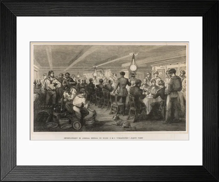 Framed Print : Banquet aboard H. M.s Wellington