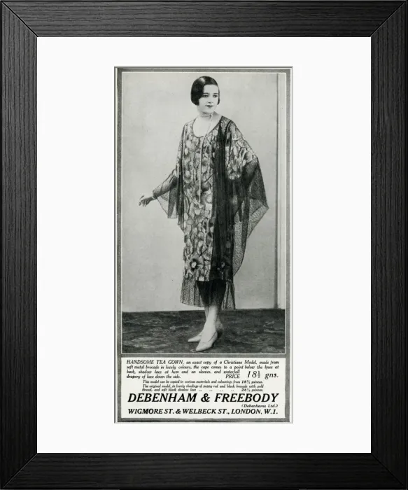 Framed Print : Advert for Debenham & Freebody teagown 1928