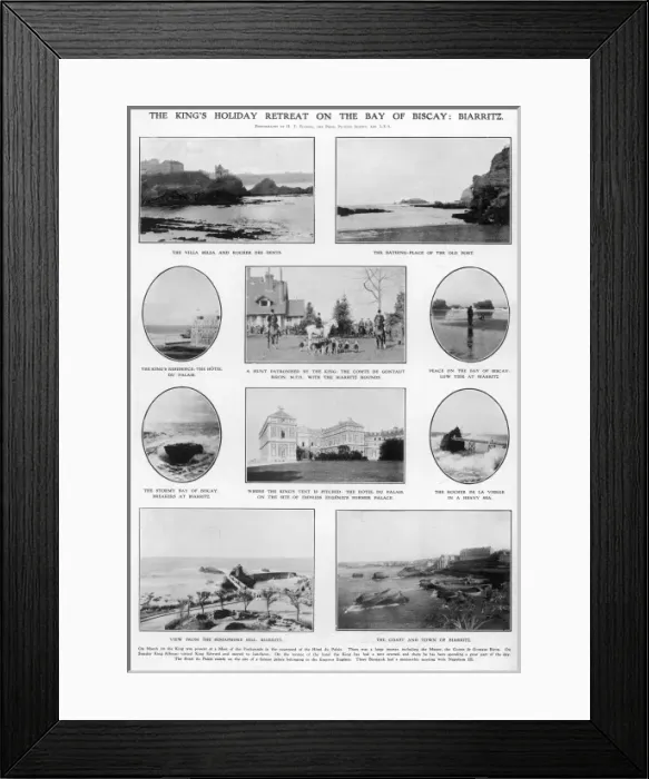 Framed Print : The Kings Holiday Retreat at Biarrtiz Framed Print : The Kings Holiday Retreat at Biarrtiz