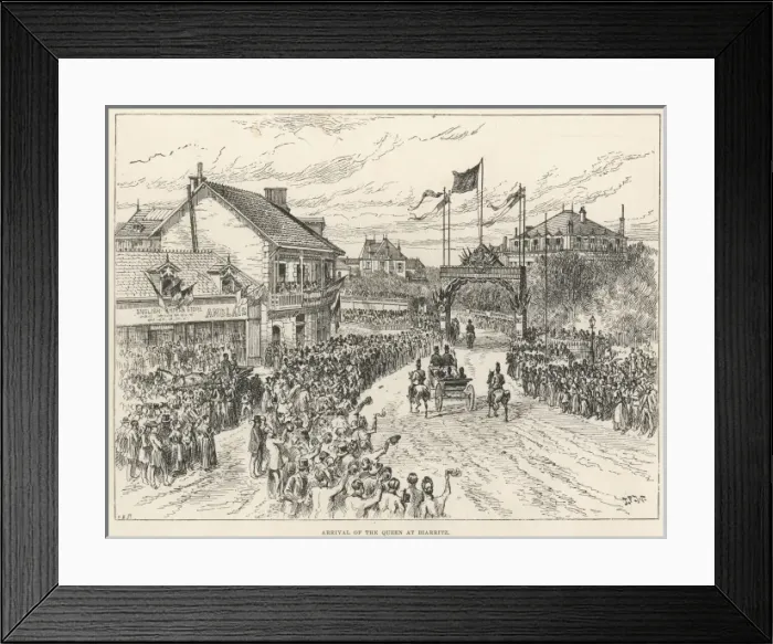 Framed Print : The Queen at Biarritz