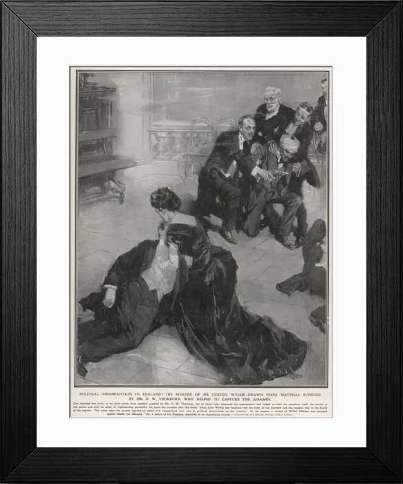 Framed Print : Assassination of Sir Curzon Wyllie