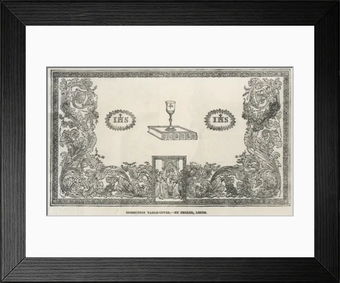 Framed Print : Communion table-cover