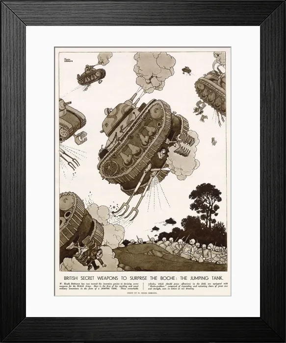 Framed Print : British Secret Weapons to Surprise the Boche Framed Print : British Secret Weapons to Surprise the Boche