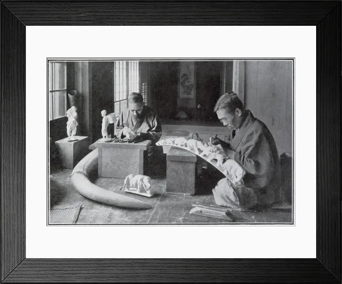 Framed Print : Ivory Cavers Workshop 1908