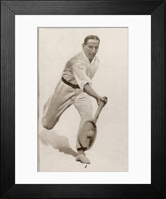 Framed Print : Dr A H Fyzee, tennis player