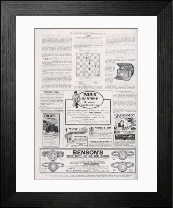 Framed Print : Back cover of the Illustrated London News