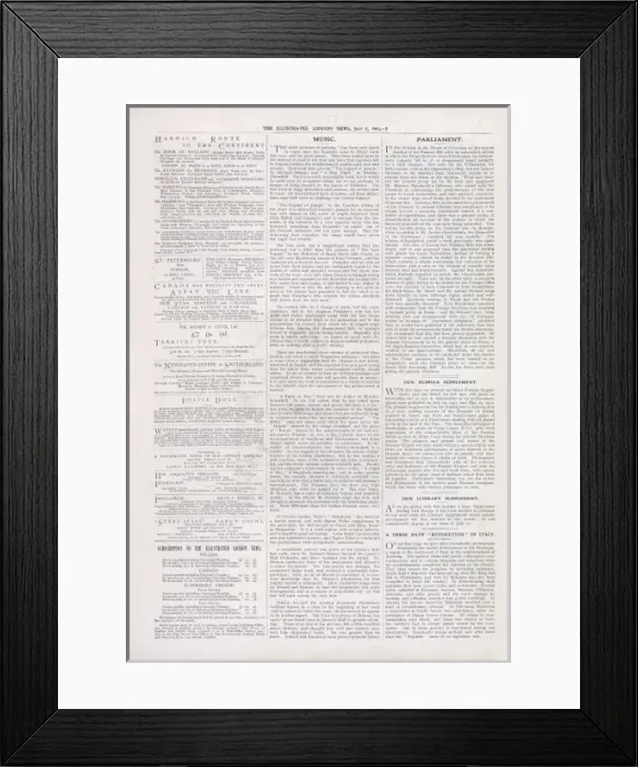 Framed Print : Inside cover of the Illustrated London News Framed Print : Inside cover of the Illustrated London News