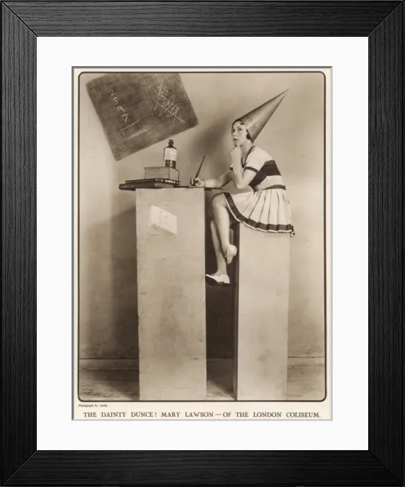 Framed Print : Mary Lawson as a dunce