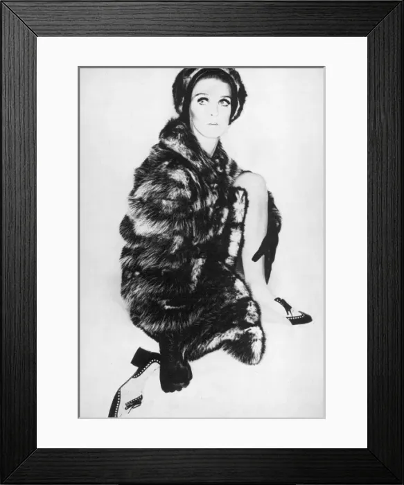 Framed Print : All the Fun of the Furs, London Life fashion spread 1966