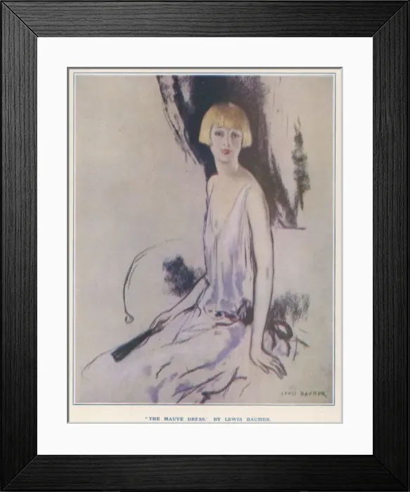 Framed Print : Elegant young woman -- The Mauve Dress Framed Print : Elegant young woman -- The Mauve Dress