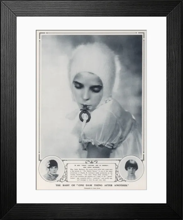 Framed Print : Jessie Matthews in her pram Costume Framed Print : Jessie Matthews in her pram Costume