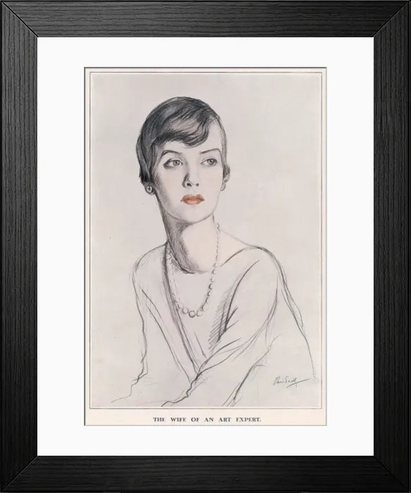 Framed Print : Mrs Carol Carstairs, Art Dealers Wife Framed Print : Mrs Carol Carstairs, Art Dealers Wife