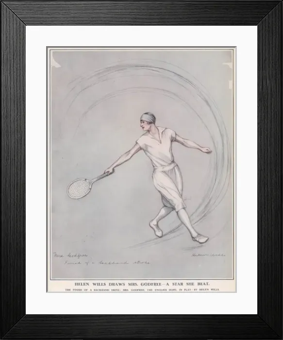 Framed Print : Mrs Kitty Godfree, English tennis player