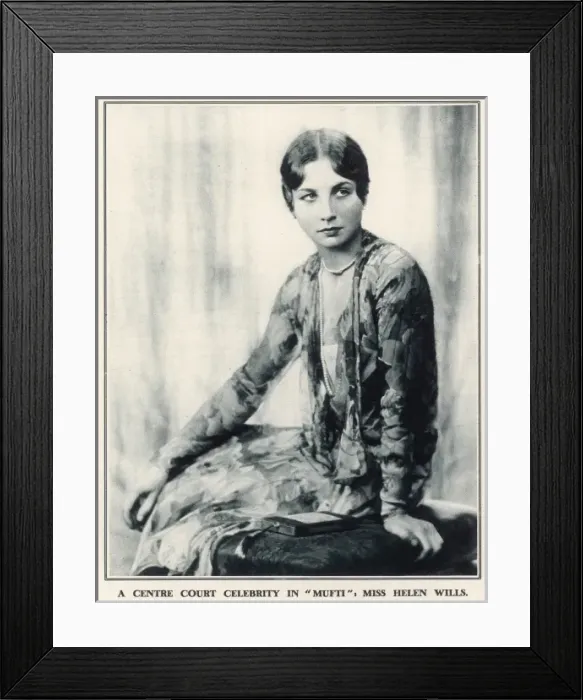 Framed Print : Miss Helen Wills, American Tennis Player and Artist Framed Print : Miss Helen Wills, American Tennis Player and Artist