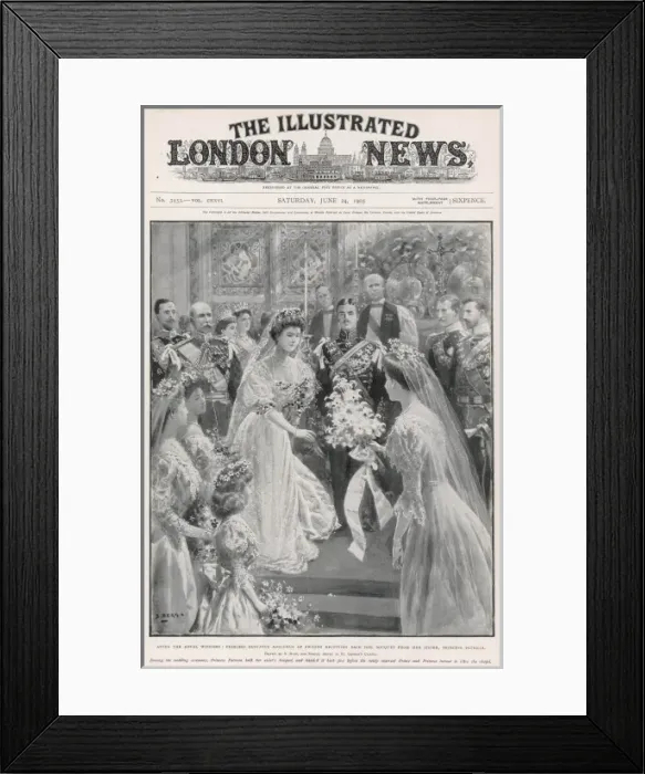 Framed Print : Prince Gustaf Adolf and Princess Margaret of Connaught wed