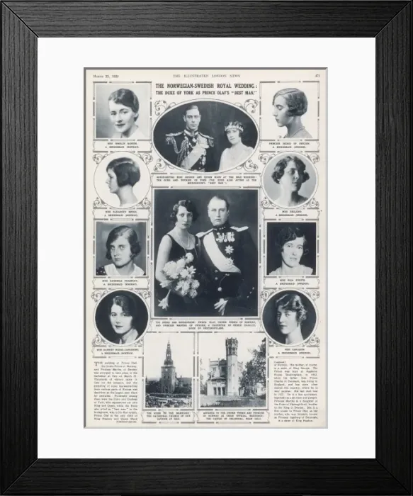 Framed Print : The Norwegian-Swedish Royal Wedding