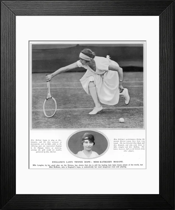 Framed Print : Miss Kathleen McKane, tennis player Framed Print : Miss Kathleen McKane, tennis player