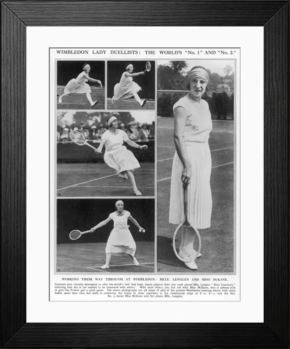 Framed Print : Kathleen McKane and Suzanne Lenglen, tennis players Framed Print : Kathleen McKane and Suzanne Lenglen, tennis players