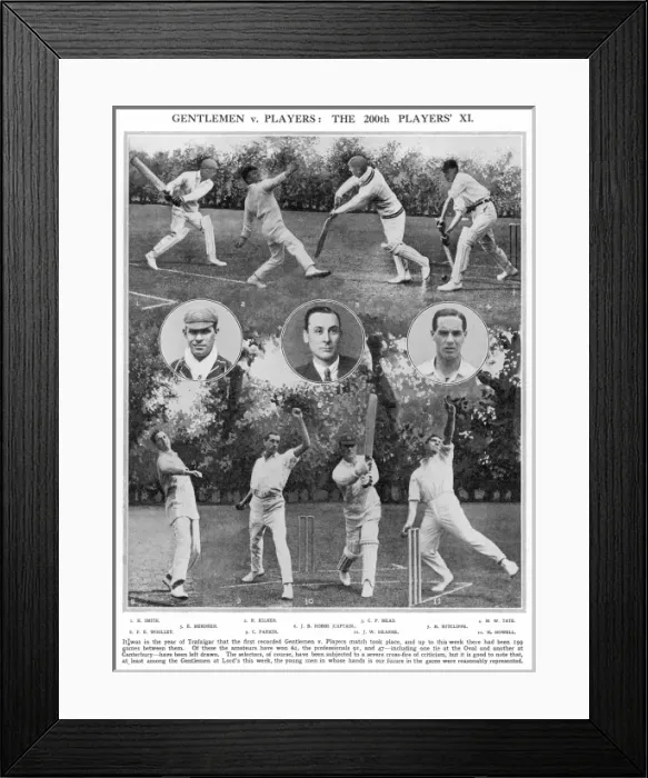 Framed Print : Gentlemen v Players, 200th Cricket Eleven Framed Print : Gentlemen v Players, 200th Cricket Eleven